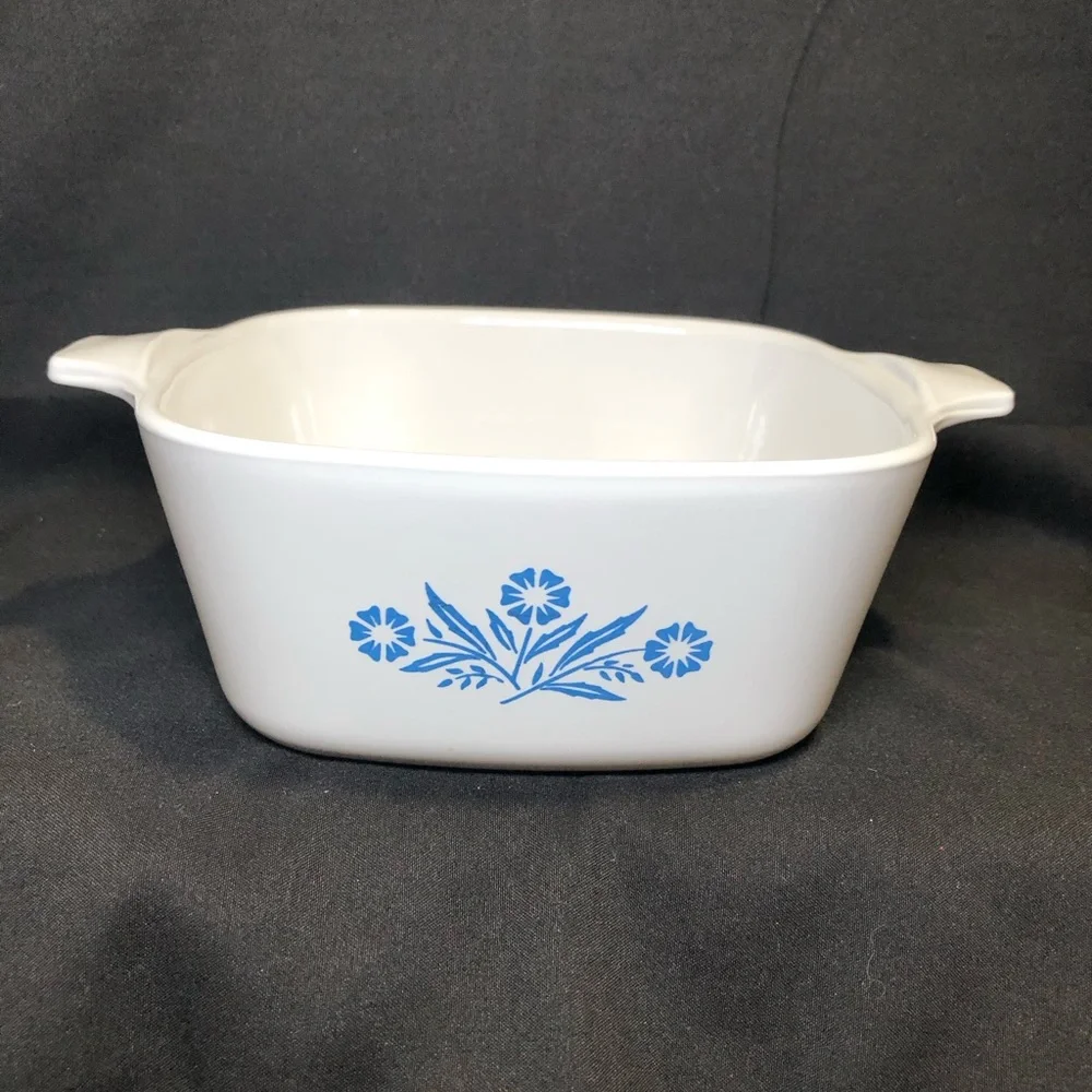 CORNINGWARE BLUE CORNFLOWER Small Casserole Dish, No Lid, P-43-B, 2-3/4 cup